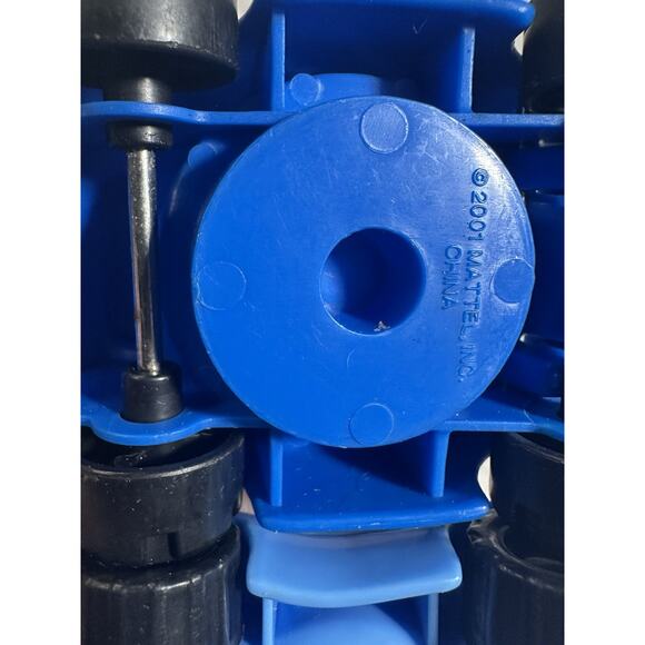 Fisher Price Little People BLUE CAR VEHICLE RAMPS GARAGE HOUSE 2001 Lot Of 2 - Picture 6 of 7